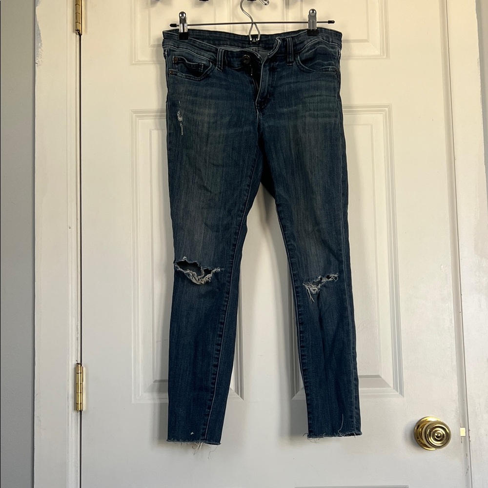 GAP Dark Blue Distressed Skinny Jeans